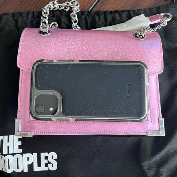 The Kooples Emily Iridescent Crossbody Bag Made in Italy New/Dust Bag Leather - Picture 15 of 16